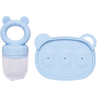 Kit Porta-Frutinhas e Forminha em Silicone Azul - Buba