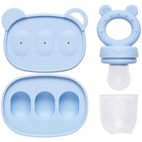 Kit Porta-Frutinhas e Forminha em Silicone Azul - Buba