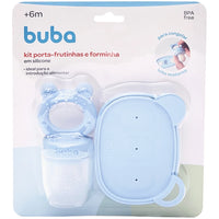 Kit Porta-Frutinhas e Forminha em Silicone Azul - Buba