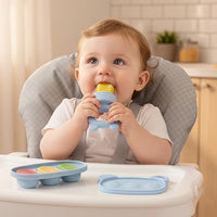 Kit Porta-Frutinhas e Forminha em Silicone Azul - Buba