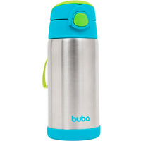 Garrafa Térmica Inox Parede Dupla 400ml Azul - Buba