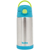 Garrafa Térmica Inox Parede Dupla 400ml Azul - Buba