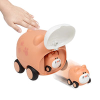 Carrinho Animal com Filhote Rosa