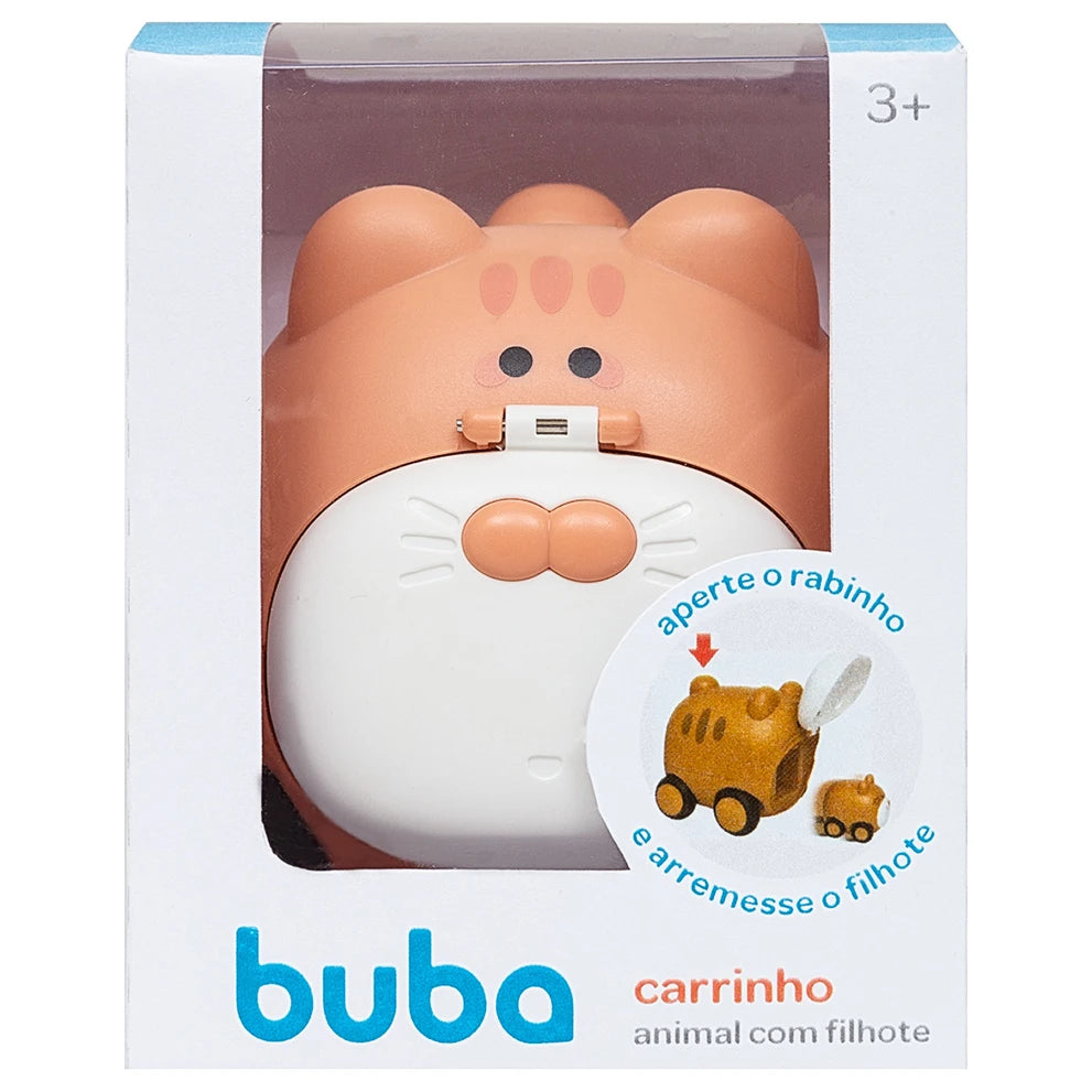 Carrinho Animal com Filhote Rosa
