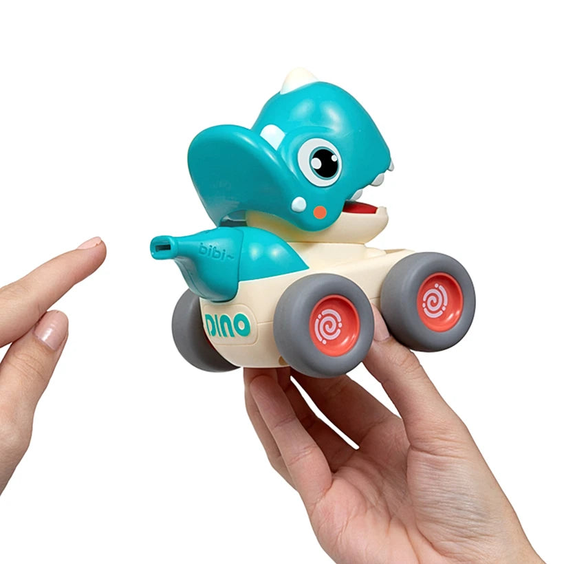 Carrinho Dino com Fricção e Apito Verde Escuro - Buba