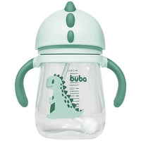Copo com Alça e Canudo Dino Boy 240ml - Buba