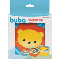 Kit 3 Porta Papinha para bebê Animal Fun - Buba