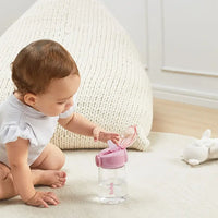 Garrafinha Tritan c/ Canudo Rosa 300ml - Buba