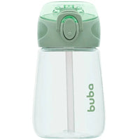 Garrafinha Tritan c/ Canudo Verde 300ml - Buba