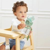 Garrafinha Tritan c/ Canudo Verde 300ml - Buba