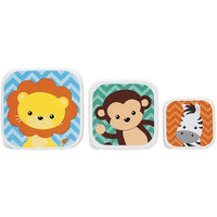 Kit 3 Porta Papinha para bebê Animal Fun - Buba