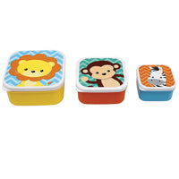 Kit 3 Porta Papinha para bebê Animal Fun - Buba