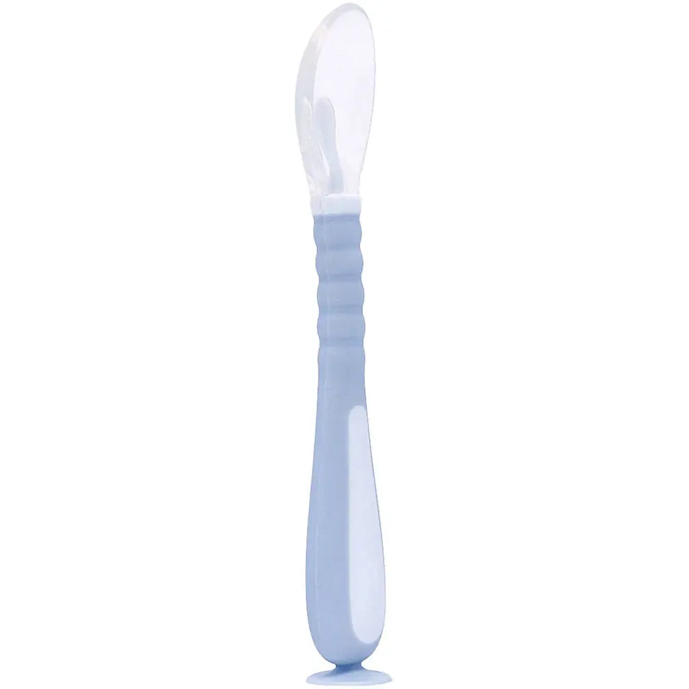 Colher Flexível em Silicone com Ventosa Azul - Buba