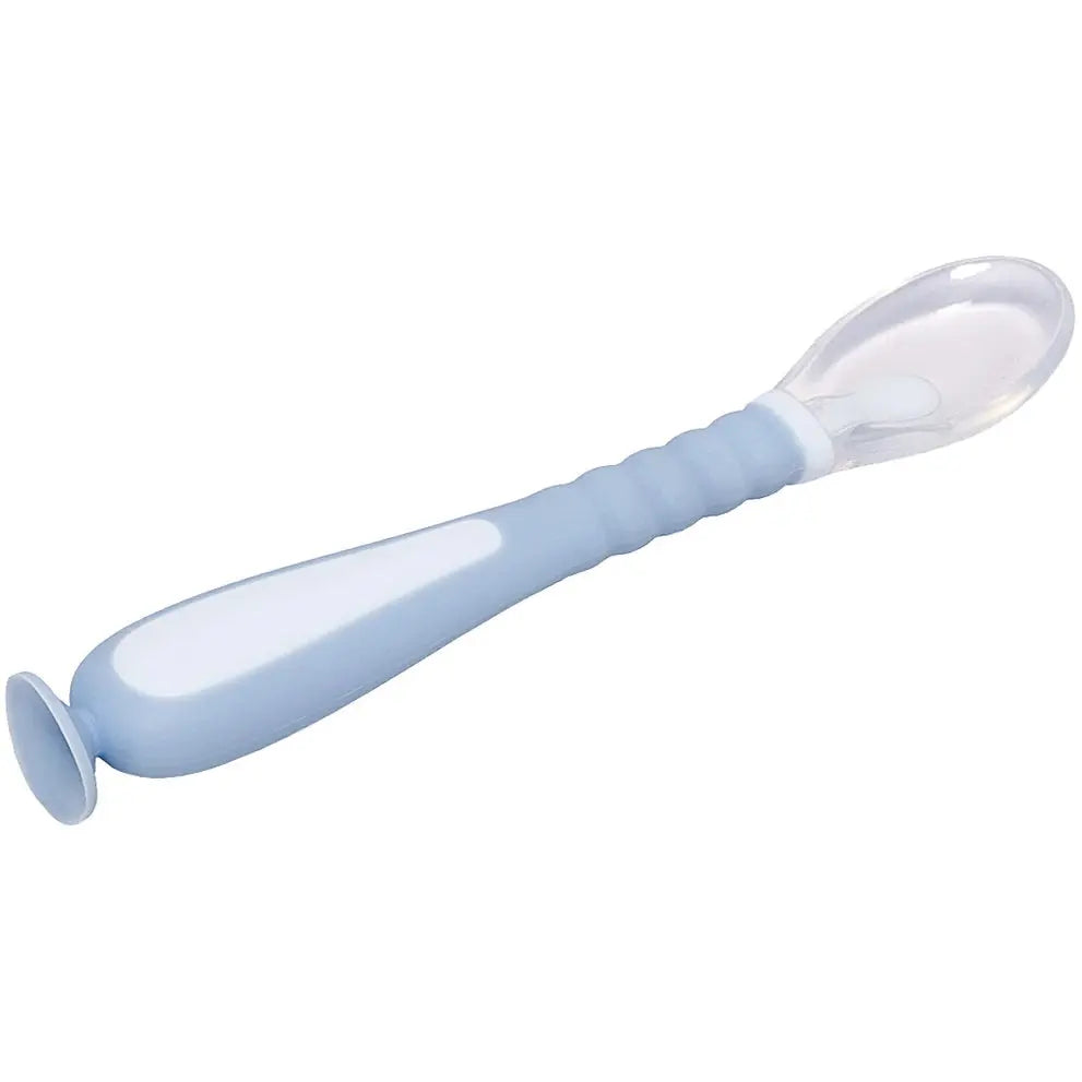 Colher Flexível em Silicone com Ventosa Azul - Buba