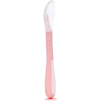 Colher Flexível em Silicone com Ventosa Rosa - Buba