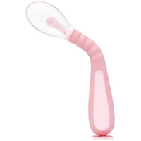 Colher Flexível em Silicone com Ventosa Rosa - Buba