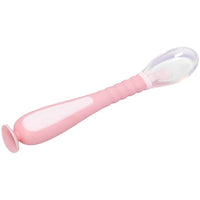 Colher Flexível em Silicone com Ventosa Rosa - Buba