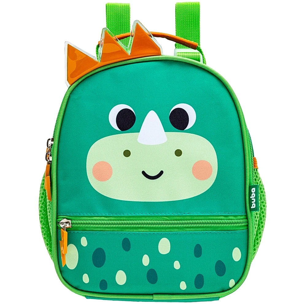 Kit Escolar: Lancheira Térmica + Lunchbox + Garrafinha BubaZoo Dino