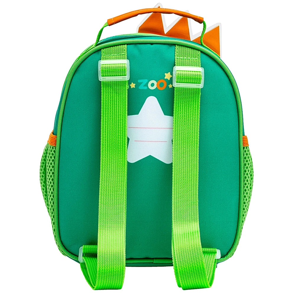 Kit Escolar: Lancheira Térmica + Lunchbox + Garrafinha BubaZoo Dino