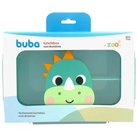 Kit Escolar: Lancheira Térmica + Lunchbox + Garrafinha BubaZoo Dino