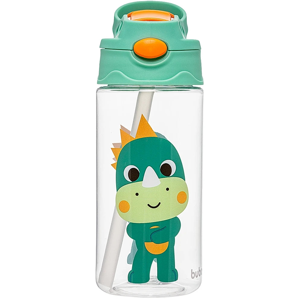Kit Escolar: Lancheira Térmica + Lunchbox + Garrafinha BubaZoo Dino