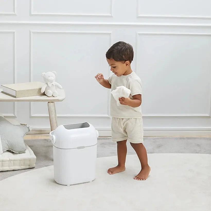 Lixeira Antiodor para Fraldas de bebê Branca 9L - Buba