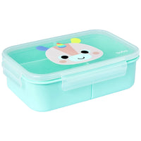 Kit Escolar: Lancheira Térmica + Lunchbox + Garrafinha BubaZoo Unicórnio