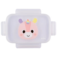 Kit Escolar: Lancheira Térmica + Lunchbox + Garrafinha BubaZoo Unicórnio