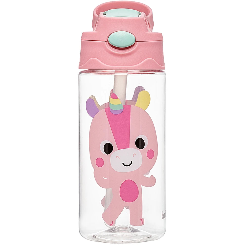 Kit Escolar: Lancheira Térmica + Lunchbox + Garrafinha BubaZoo Unicórnio