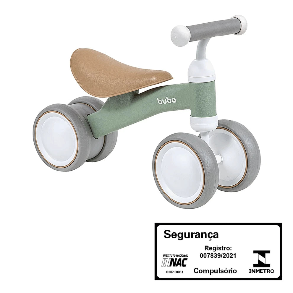 Bicicleta de Equilíbrio 4 rodas Verde (12m+) - Buba