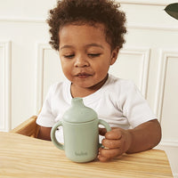 Copo de Transição em Silicone com Alça Verde 120ml - Buba