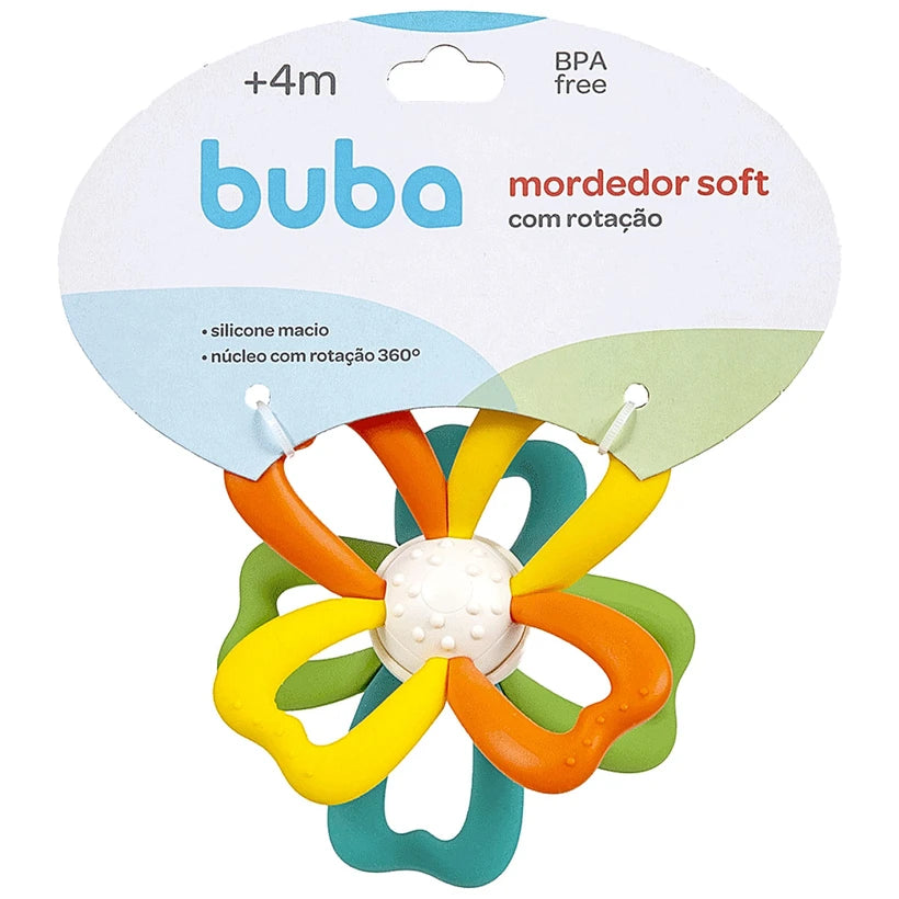 Mordedor Soft em Silicone com Rotação (4m+) - Buba