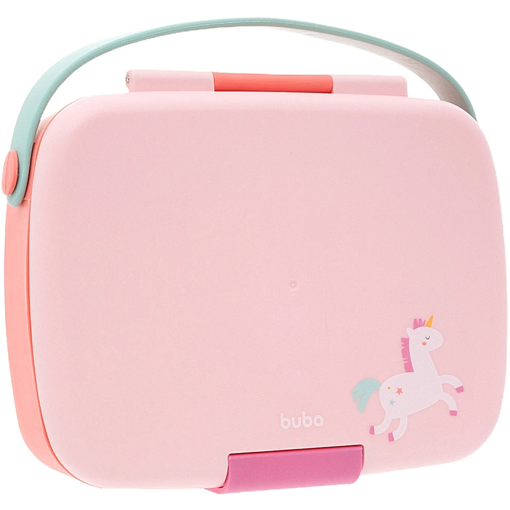 Kit Escolar: Lancheira Térmica + Bentô Box Magic Unicórnio