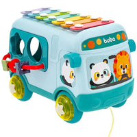 Ônibus de Atividades com Xilofone e Chocalho BubaZoo (12m+) - Buba