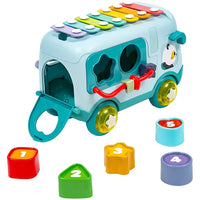 Ônibus de Atividades com Xilofone e Chocalho BubaZoo (12m+) - Buba