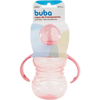 Copo de Treinamento com Alça 260ml Rosa  - Buba