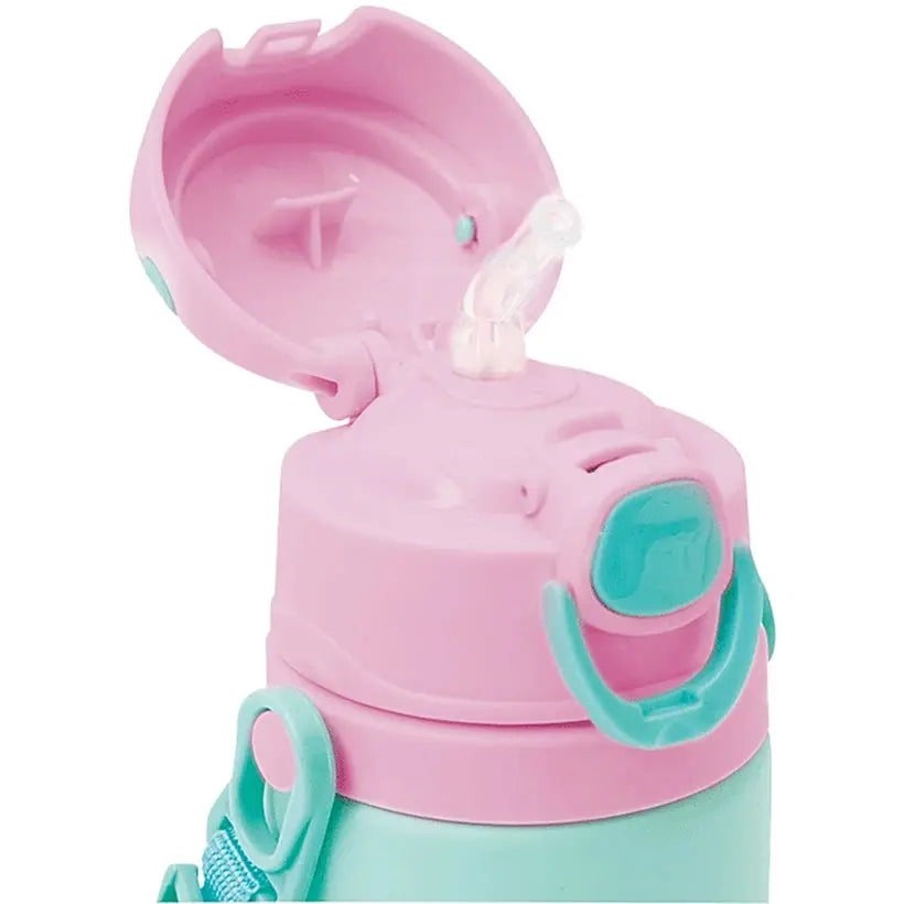 Garrafa de Alumínio com Canudo Animal Fun Girafinha 400ml - Buba