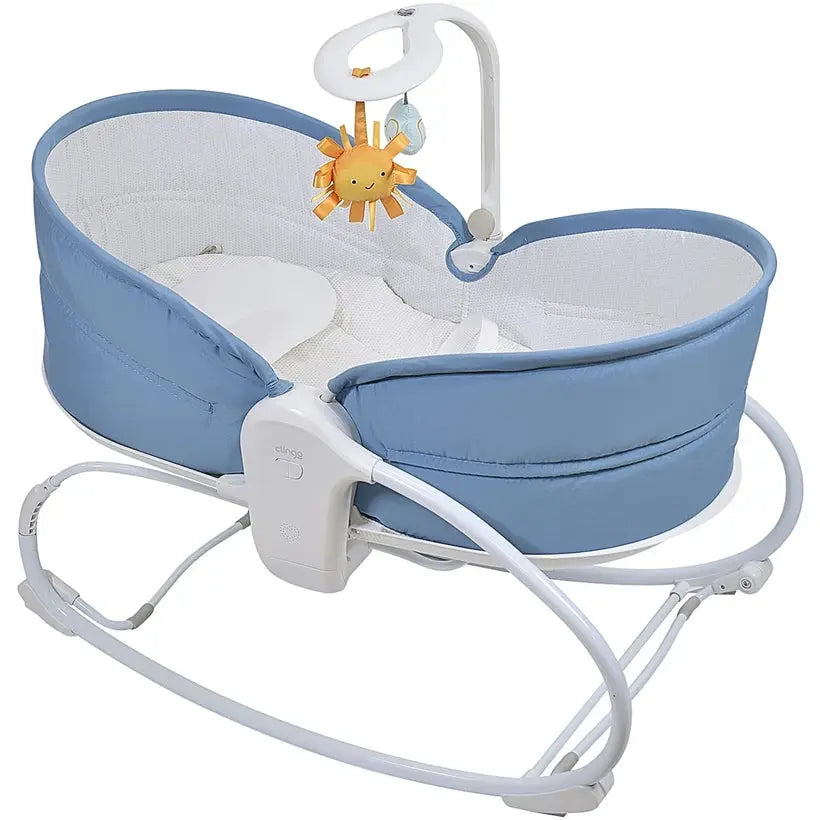 Cadeira Moisés Aconchego com Vibração e Sons Azul (0-18kg) - Clingo
