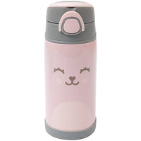Garrafa Térmica Inox Parede Dupla 400ml Gumy Rosa (3m+) - Buba