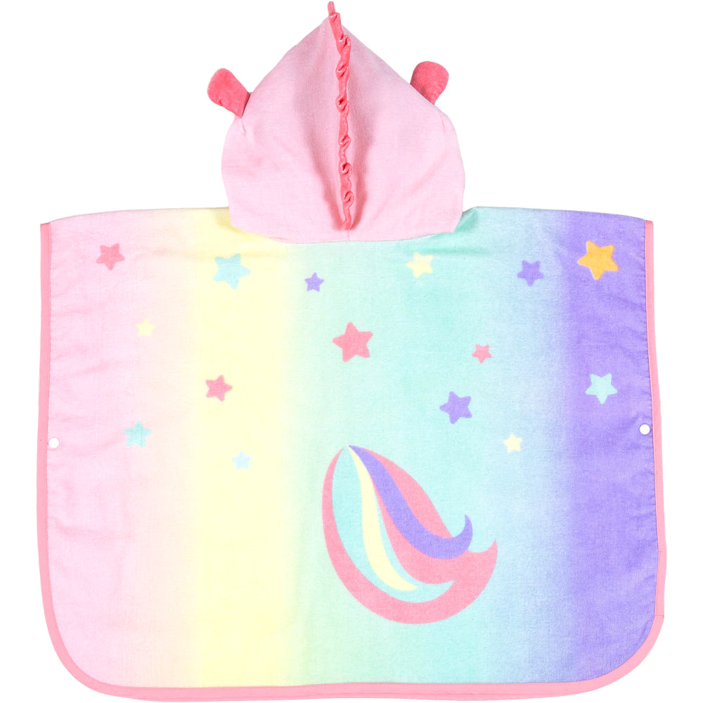 TOALHA PONCHO 0 A 4 ANOS 100% ALGODÃO BUBAZOO UNICÓRNIO BUBA