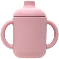 Copo de Transição em Silicone com Alça Rosa 120ml - Buba