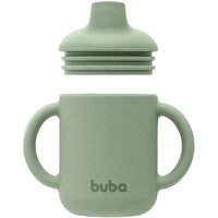 Copo de Transição em Silicone com Alça Verde 120ml - Buba