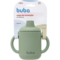 Copo de Transição em Silicone com Alça Verde 120ml - Buba