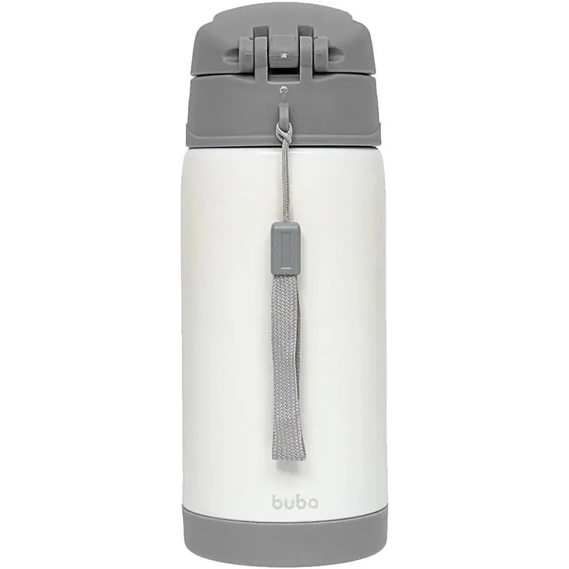 Garrafa Térmica Inox Parede Dupla 400ml Gumy Off White - Buba