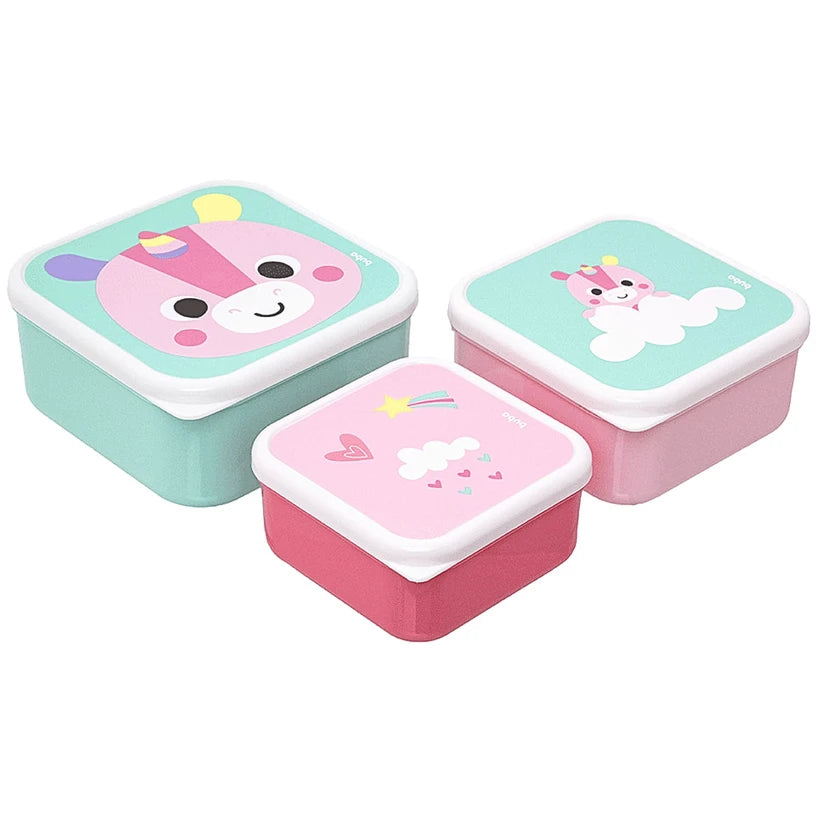 Kit 3 Potinhos para bebê BubaZoo Unicórnio - Buba