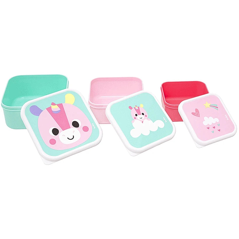 Kit 3 Potinhos para bebê BubaZoo Unicórnio - Buba