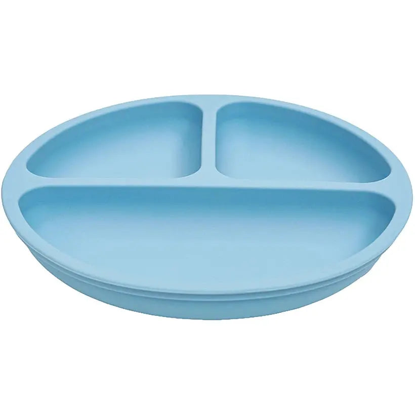 Kit Refeição para bebê em Silicone Azul  - Buba