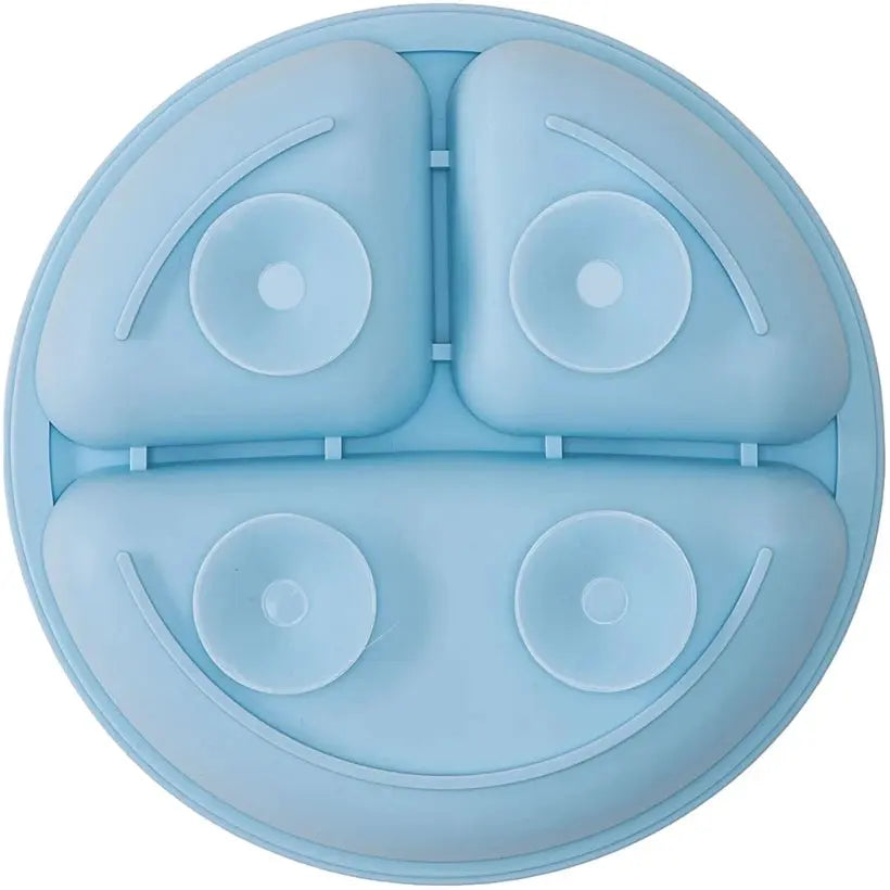 Kit Refeição para bebê em Silicone Azul  - Buba