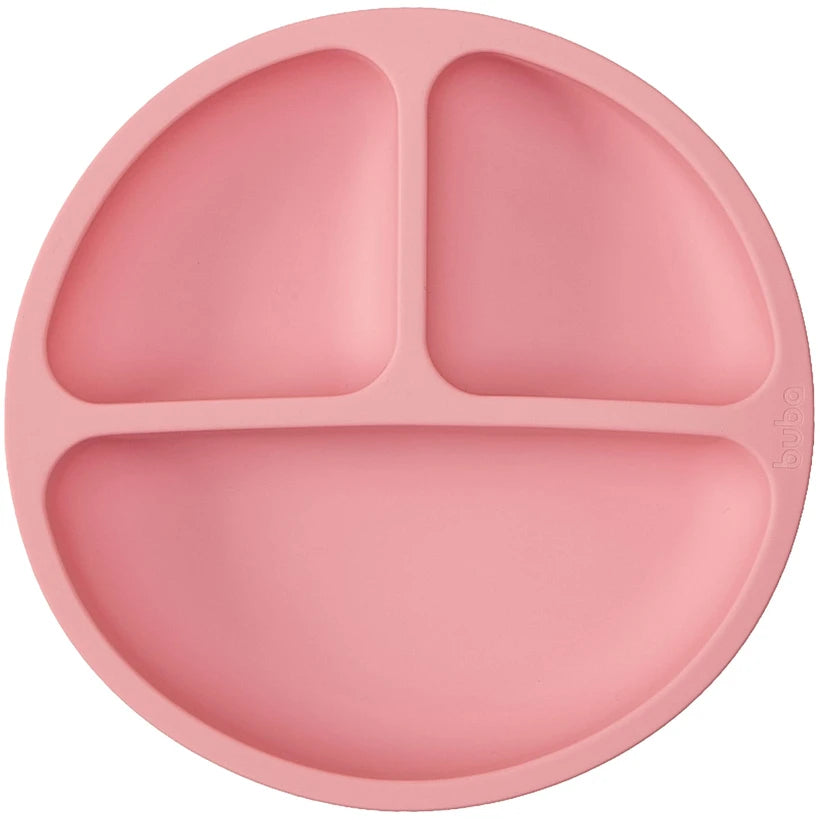 Kit Refeição para bebê em Silicone Rosa (6m+) - Buba