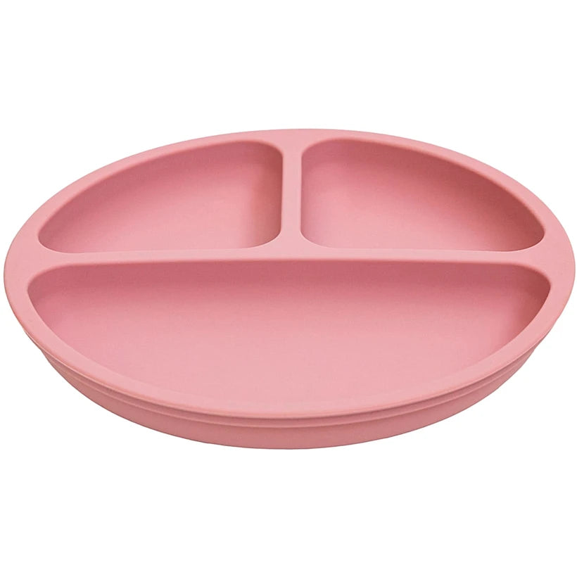 Kit Refeição para bebê em Silicone Rosa (6m+) - Buba